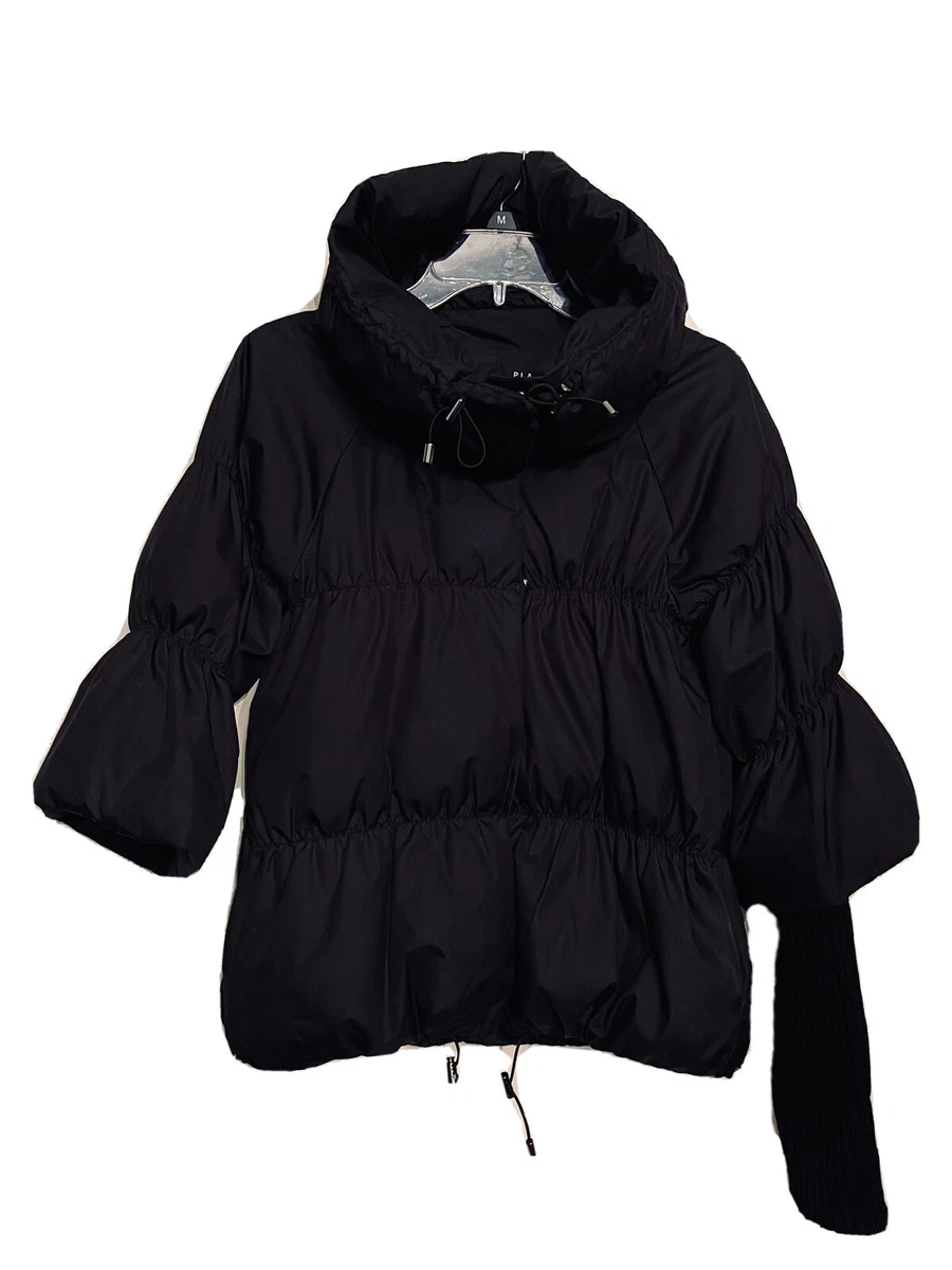 Black plastic 2025 bubble coat