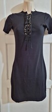 SELECT WOMENS SIZE 6 BLACK JERSEY STRETCH SHORT SLEEVE DRESS