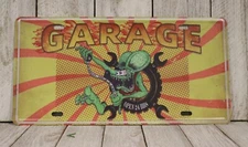 Rat Fink Tin Sign Metal License Plate Mechanic Auto Body Shop Hot Rod Racing