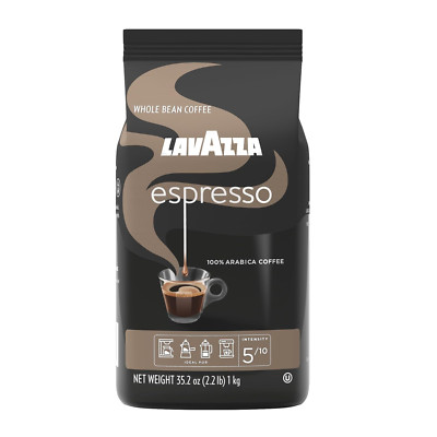 Lavazza Espresso Whole Bean Coffee Blend, Medium Roast, 2.2 Pound Bag (Packaging