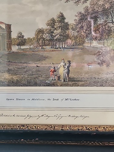 Vintage Borghese Framed Art Print W. Angus Grove House In Middlesex - Picture 8 of 17
