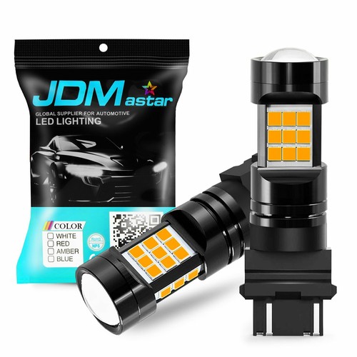 JDM ASTAR 3157 4157 4057 LED Amber Yellow Turn Signal Blinker Corner Light Bulbs - Picture 2 of 9