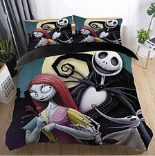 Ankeyoo Duvet Cover Sets, Nightmare Christmas Jack and Sally Rose Decor Beddi...