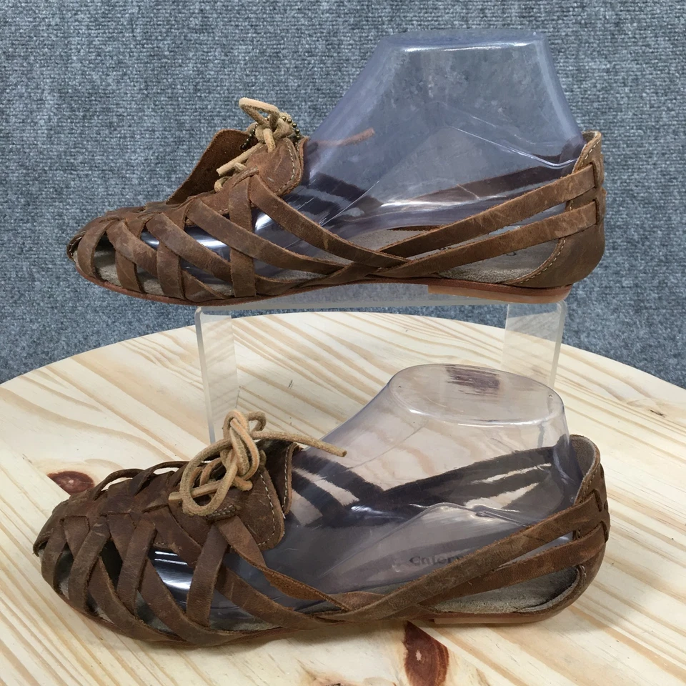 Sandalias Caterpillar para mujer 8,5 marrón Helmi Huaraches sin cordones de cuero informales NUEVAS Foto 2 de 4