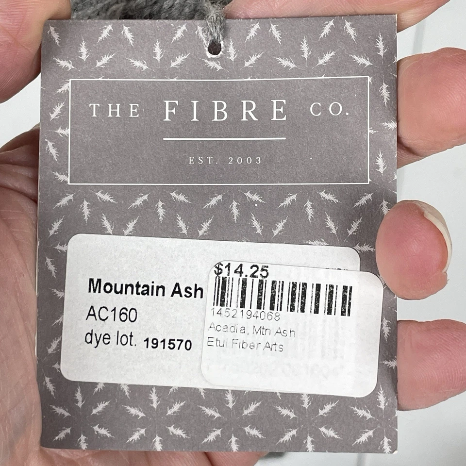 The Fibre Co Acadia Hilado Perú Montaña Gris Ceniza Lana Alpaca Seda Mezcla Lote de 2 Foto 3 de 4