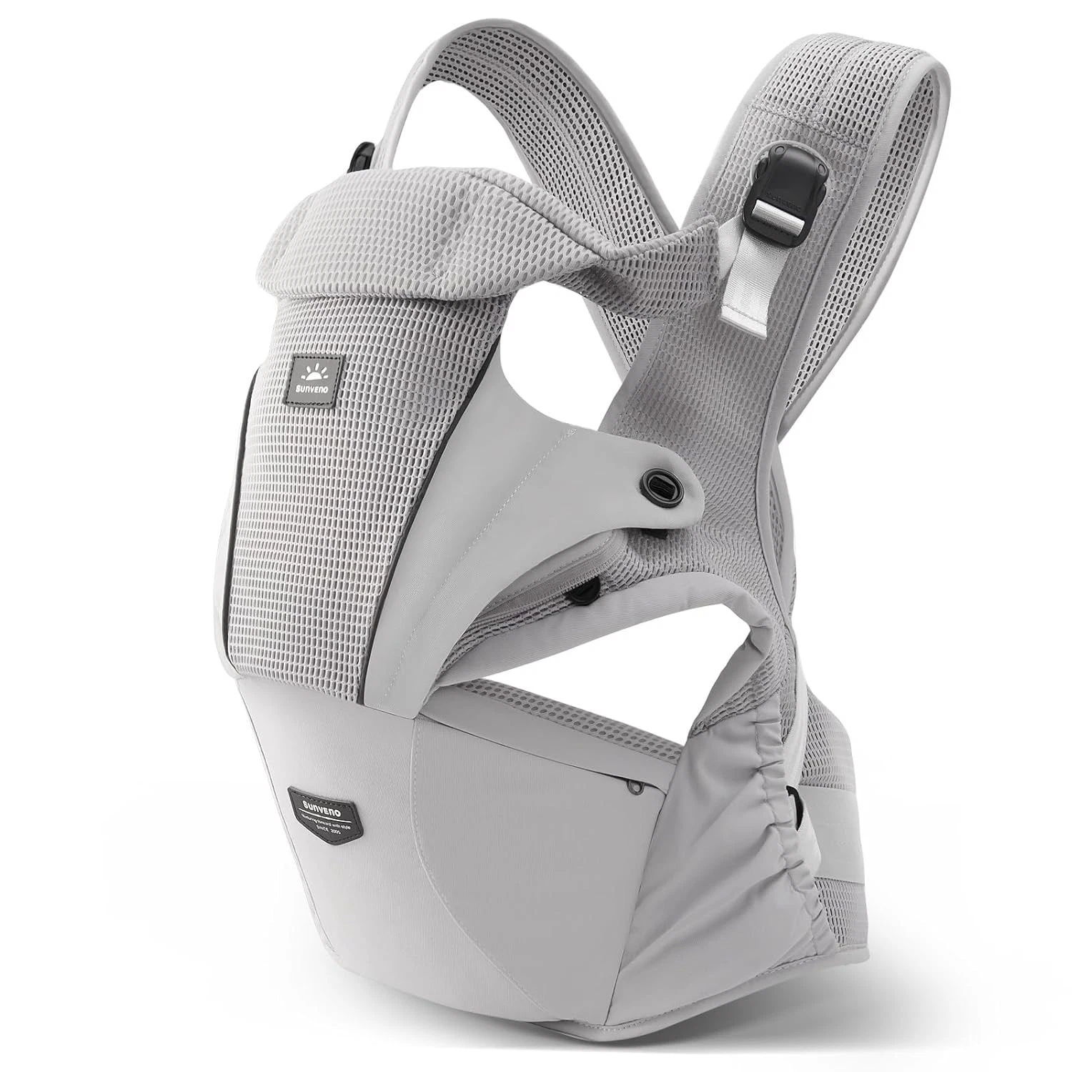 SUNVENO Baby Carrier for Newborn to Toddler – CPC-Certified Breathable Mesh Hip