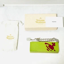Vivienne Westwood Sliding Portable Ashtray Green Yellow With Box Used Rare