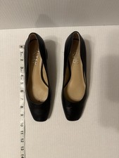 Franco Sarto Women's Black Upper Leather Guliana Low Heel Flats