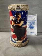 Miller ceramic stein *BRAND NEW IN BOX* Rockwell Rosie the Riveter #429 Rare bar