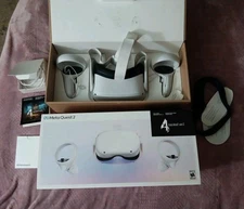 Meta Quest 2 128GB W/ Resident Evil 4 Tested Working Packaging Box 