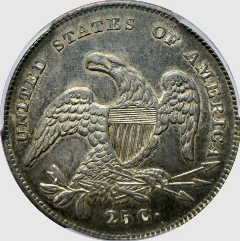 1831 Capped Bust Quarter Small Letters PCGS AU55 CAC - Image 4 of 4