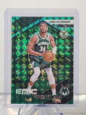 2024-25 Panini Mosaic #7 Giannis Antetokounmpo Epic Performers Green Mosaic