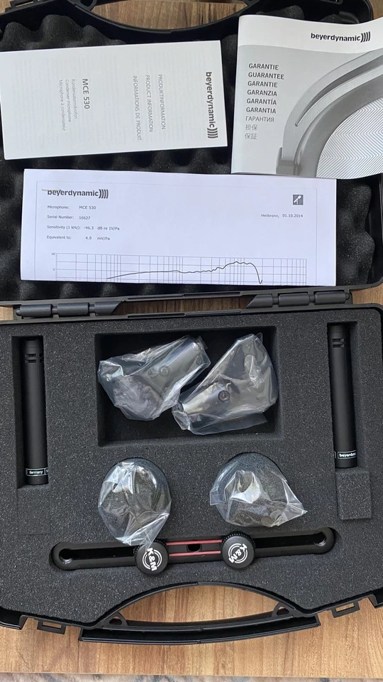 beyer dynamic mce530 Stereo Kondensator Mikrofon Paar / Kit mit Stereoleiste - Bild 3 von 4