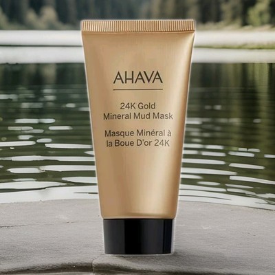 Ahava 24K Gold Mineral Mud Mask - Full Size 1.7oz/50ml Sealed Retail $70