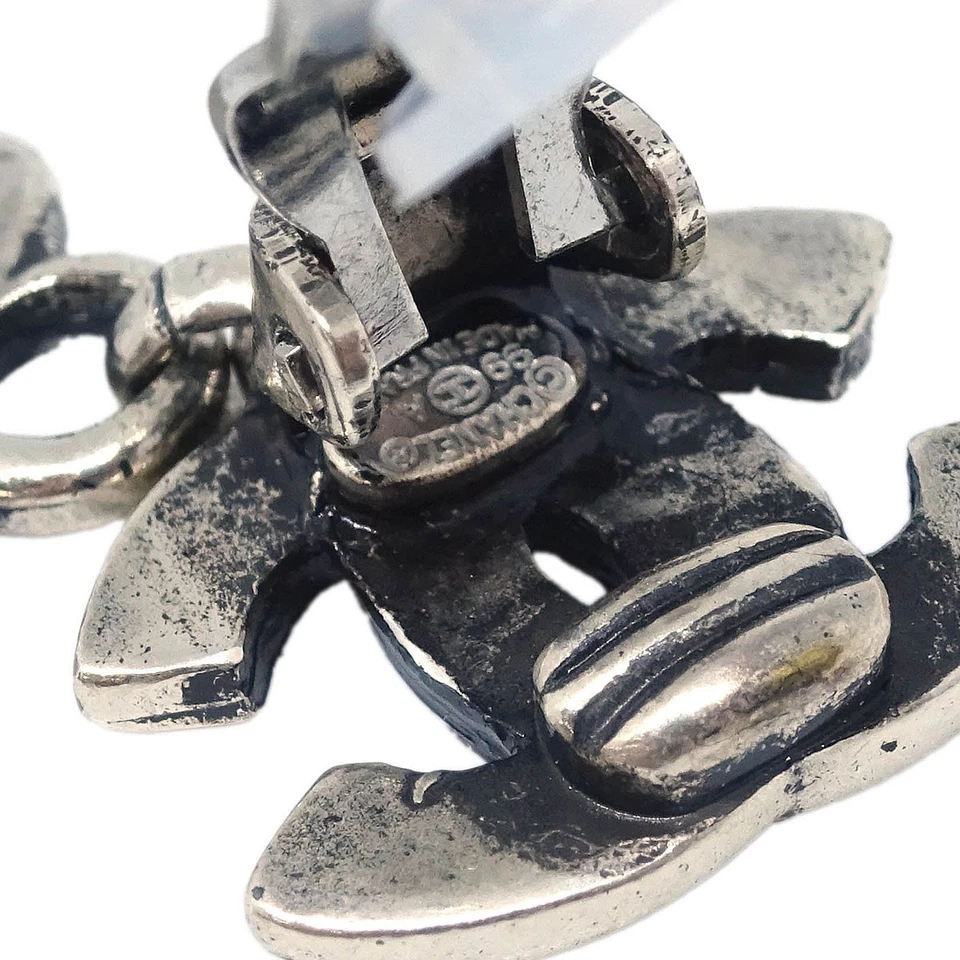 Chanel Pendientes Colgantes CC Clip-On Plata 99A 125214 Foto 4 de 4