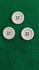 WHITE 4 HOLE 1 INCH BUTTONS--28 IN LOT