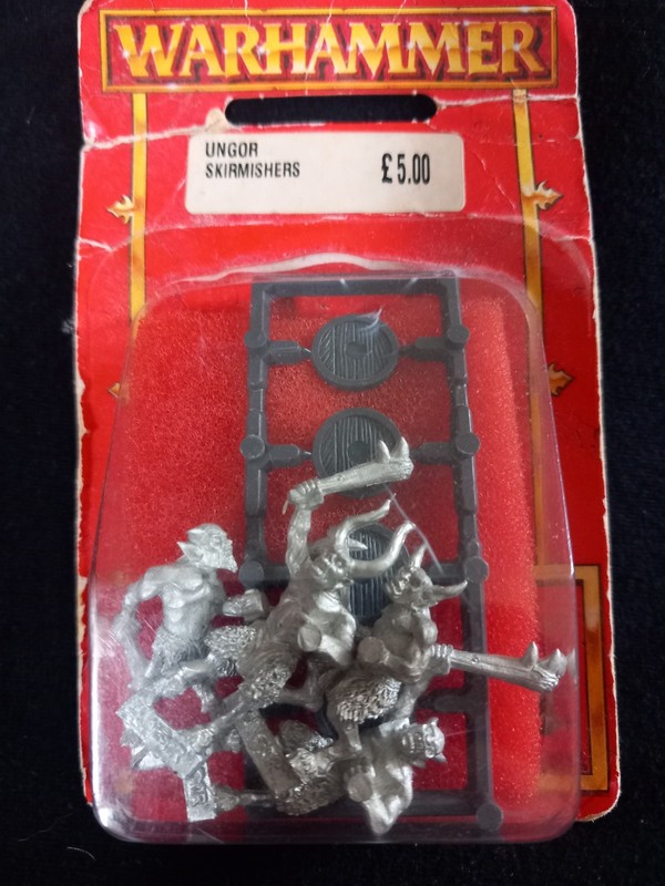 Warhammer Beastmen Ungor Metal Miniatures x4 Citadel OOP in blister