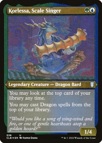 1x Korlessa, Scale Singer *ETCHED FOIL*- NM - Battle for Baldur's Gate