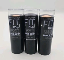 Lot of 3 Maybelline Fit Me Shine-Free + Balance Foundation Stick #110 Porcelain