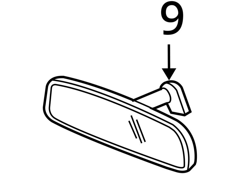 2001-2018 Jeep Wrangler Interior Rear View Mirror Oem MKGYN - Image 4 of 4