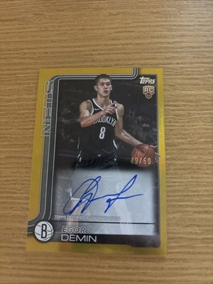 Egor Demin 2025-26 Topps Gold Holo Foil Auto 49/50 Rookie RC #TFRR-ED