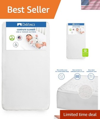 Complete Slumber Crib & Toddler Mattress, Firm support, Lightweight, Waterpro...
