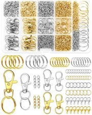990PCS Keychain Making Kit, Mixed-Color Keychain Clips Key Ring mix