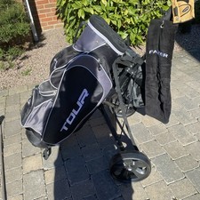 Dunlop Golf Clubs, Bag, Balls Trolley