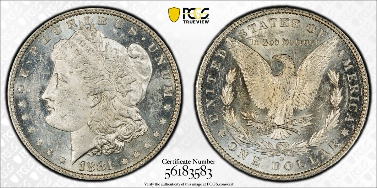 MS 61 Graded 1881 Year Morgan US Dollars (1878-1921) for sale | eBay