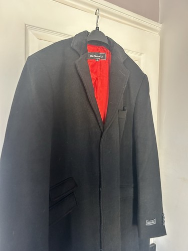 The Platinum Tailor Overcoat UK 44 Mens 70% Wool 5% Cashmere Covert - Picture 7 of 13