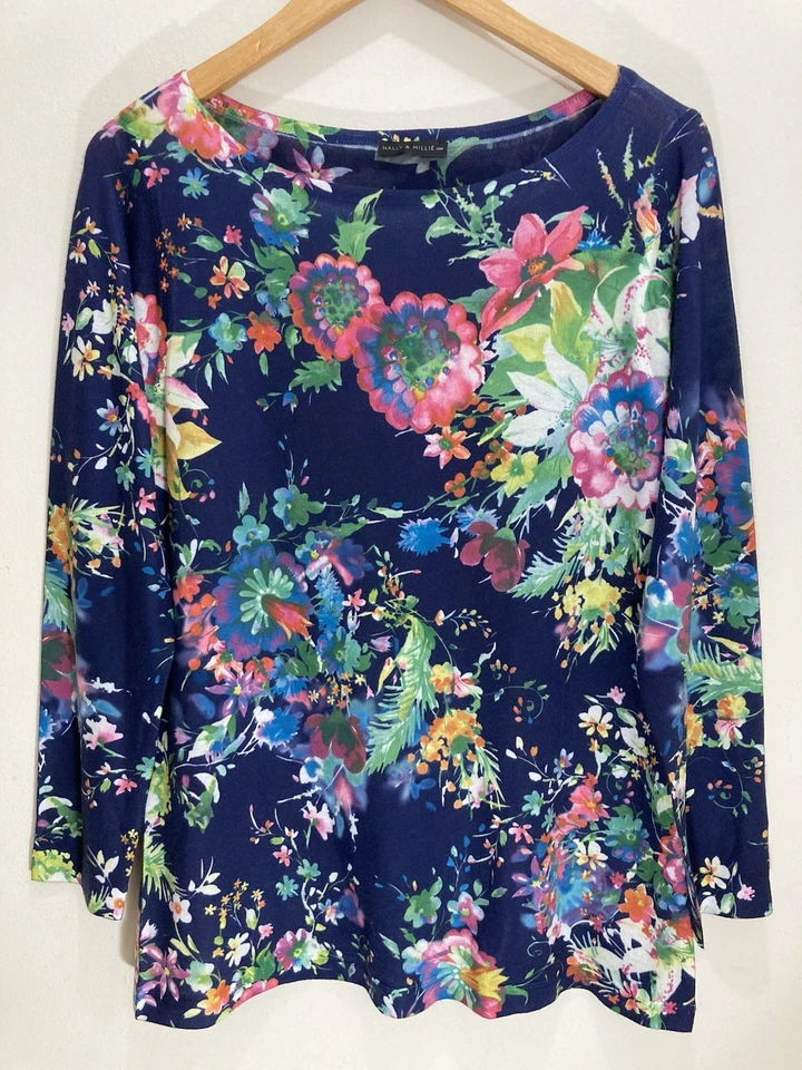 Suéter para mujer Nally & Millie talla XL azul Foto 2 de 4