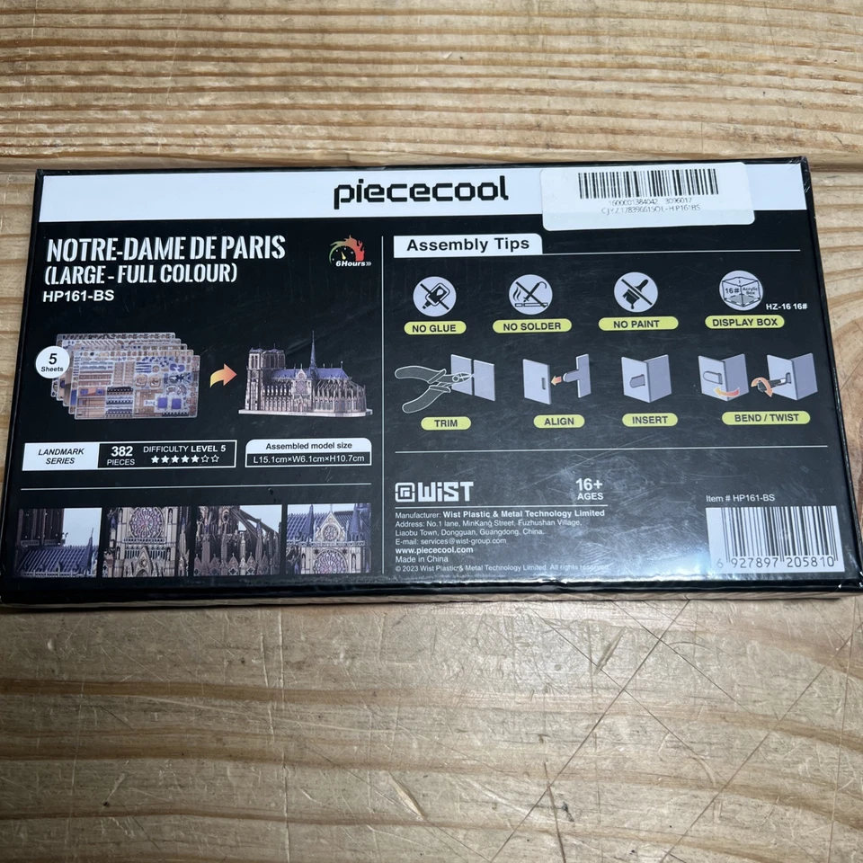 Piececool Notre Dame De Paris DIY Metal Model Kit 3D metal puzzle  - Image 2 of 3