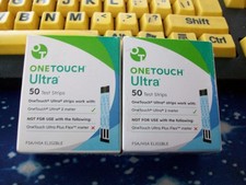 100 ONE TOUCH ULTRA TEST STRIPS 2 X 50, EXP 9  11-26, GOOD SEALED BOXES
