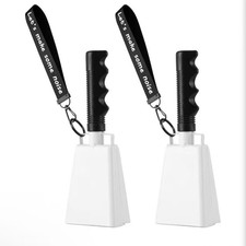 Cow Bells Noise Makers with Handle Cowbells Hand Percussion for Sporting Events