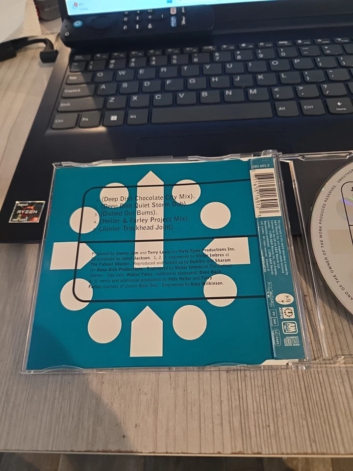 2 - JANET JACKSON WHEN I THINK OF YOU U.K 5TRK CD SINGLE DESIGN A DECADE CONTROL - Image 2 of 4