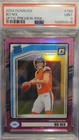 Panini 2024 Donruss Bo Nix Rated Rookie Optic Preview Pink #369 PSA 9