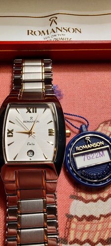 NEW +VTG SWISS ROMANSON PHIL WATCH ART DECO BARREL 23K GOLD PLATED WATCH FOR MEN - Picture 8 of 12