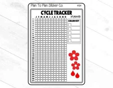 4104~~Cycle Tracker Planner Stickers.