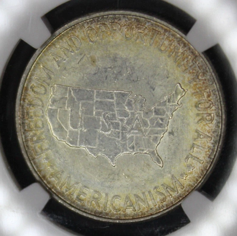 1951 Washington Carver Silver Half Dollar NGC Graded MS63 Color Toned Coin Toner - Image 2 of 4