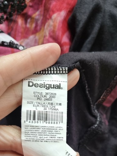 Haut Desigual femme Manches Longues Taille L ( Mesures Sur Les Photos) Neuf - Imagen 8 de 12