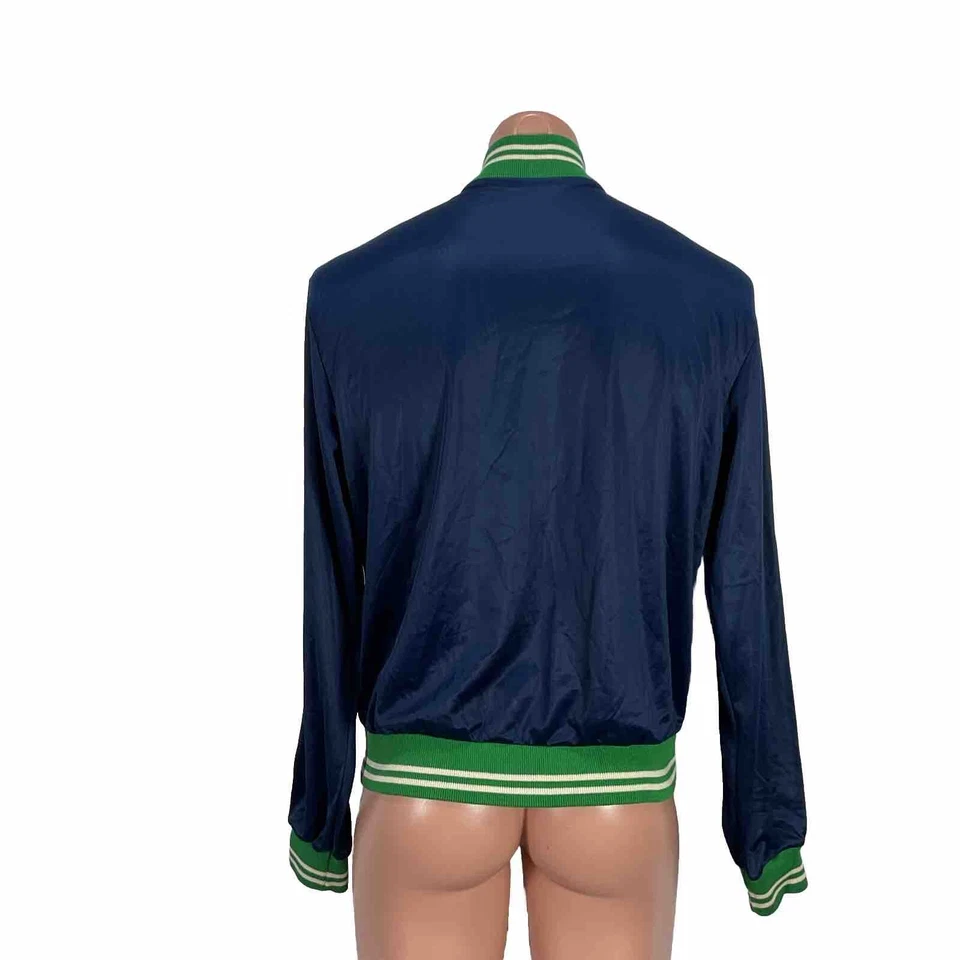 Team Ektelon 壁球田径夹克 尺寸 L 蓝色 绿色 复古 闪亮 美国制造 — 第 2/4 张图片