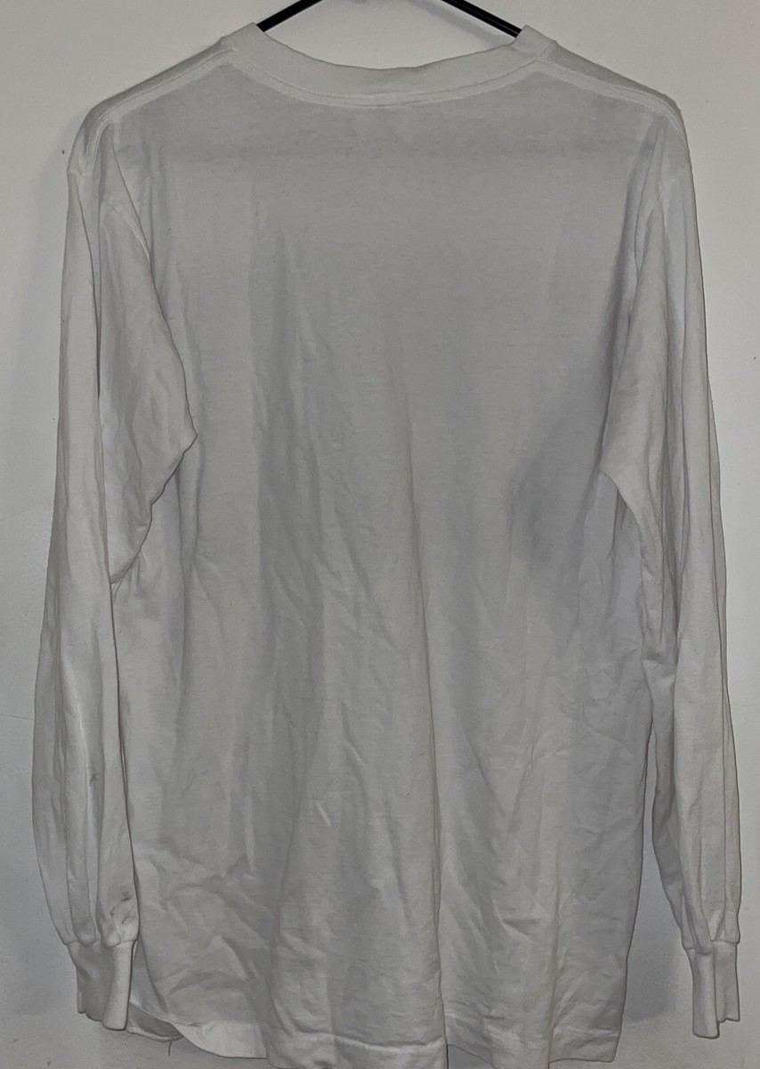Vintage Human i Tees T-Shirt Medium White The Living Forest Single