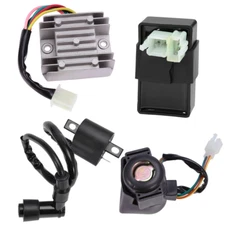 Ignition Coil 6 Pin CDI Voltage Regulator Rectifier Solenoid Relay Kit for 150Cc
