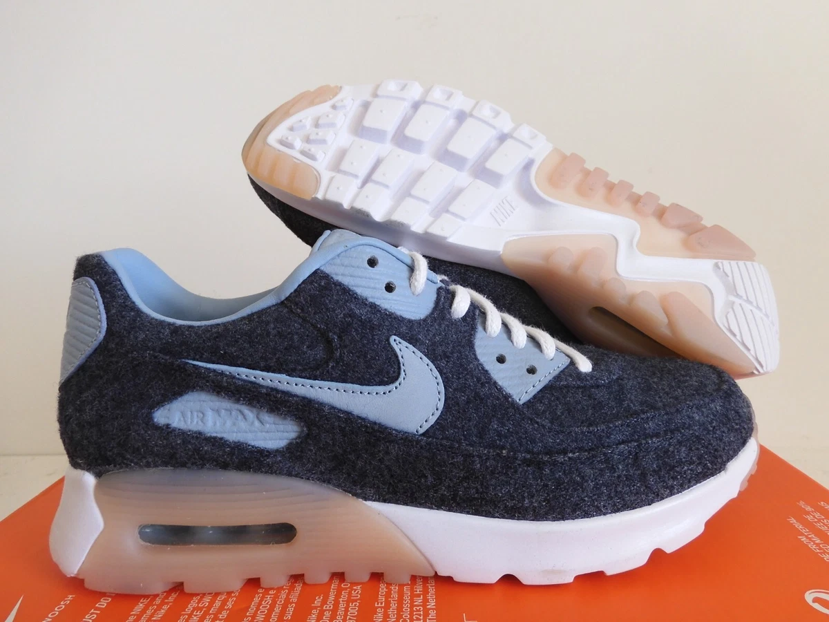 WMNS NIKE AIR MAX 90 ULTRA PREMIUM MIDNIGHT NAVY BLUE-GREY SZ 7.5  [859522-400]