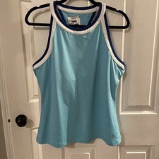 NEW WITH TAGS FILA LOVE GAME HALTER TANK XL BLUE WITH BUILT IN BRA