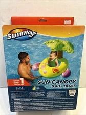 1 Swim Ways Sun Canopy Baby Boat Swim Step 1 for 9-24 Months 50+ UPF