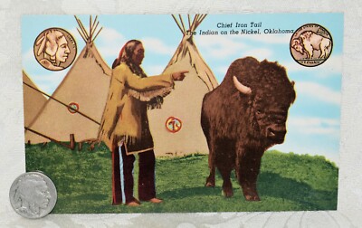 161w. UNUSED, CHIEF IRON TAIL, THE INDIAN ON THE BUFFALO NICKEL, OKLA ...