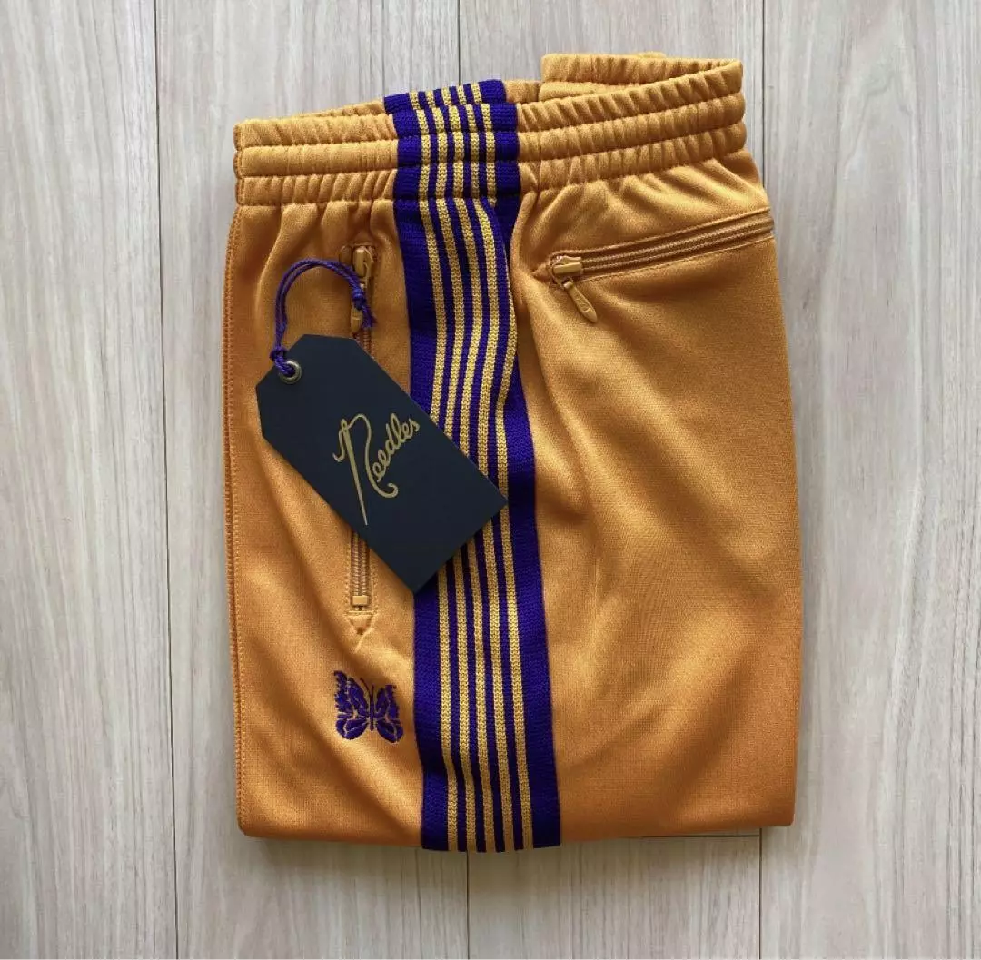 Purple and hotsell yellow track pants