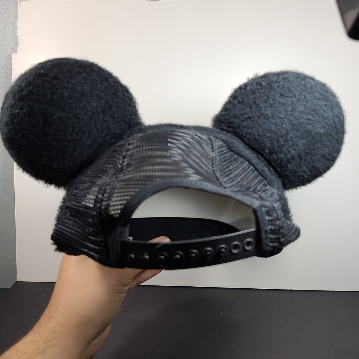 Vintage 1993 3D Mickey Mouse & Minnie Snapback Hat Hard Plastic Face w/ Ears Hat Vintage Mickey Mouse Ears Snapback Child main image 4