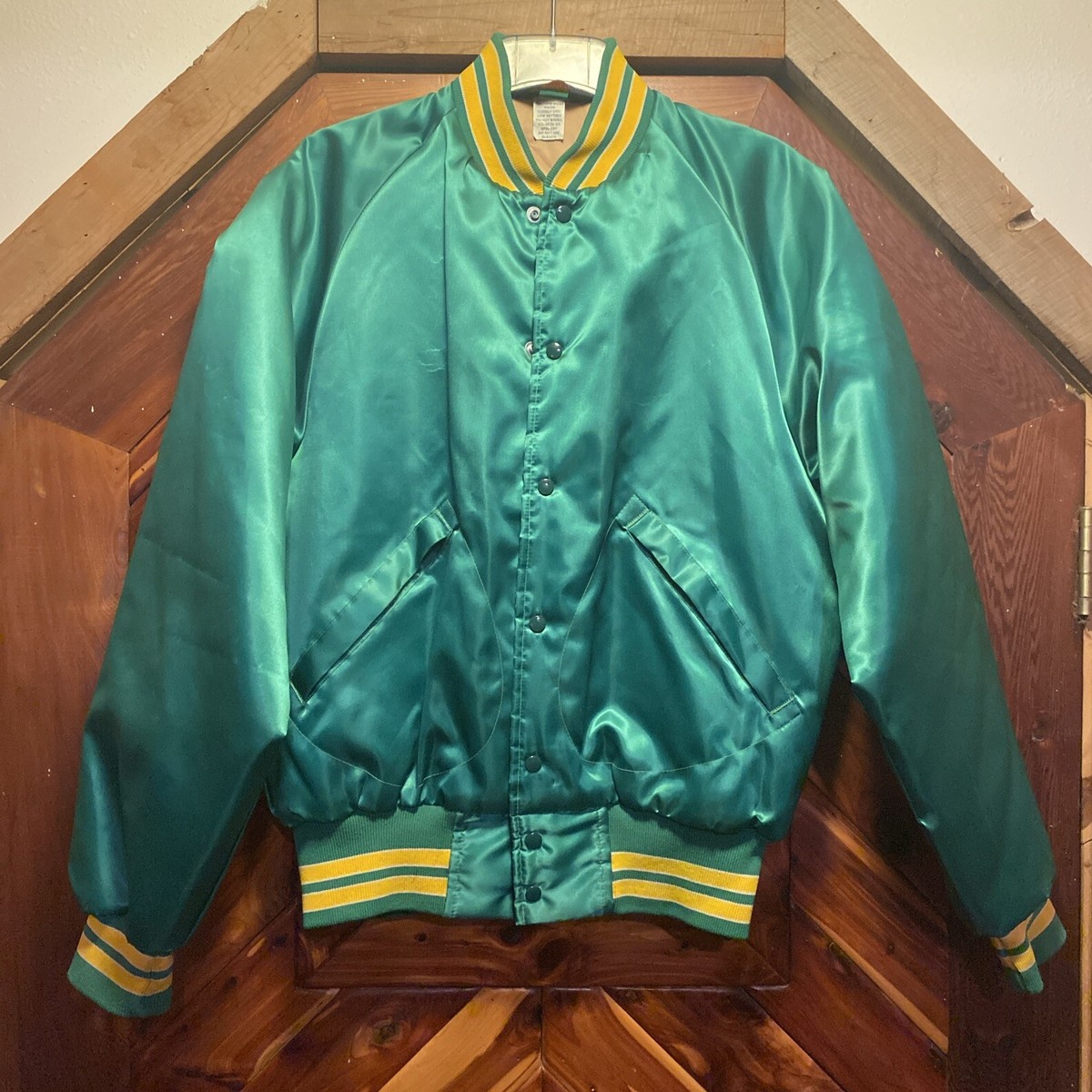 【希少】vintage 40s イタリア製 襟ボアジャケットブルゾン グリーン 希少】vintage 40s イタリア製 襟ボアジャケットブルゾン グリーン